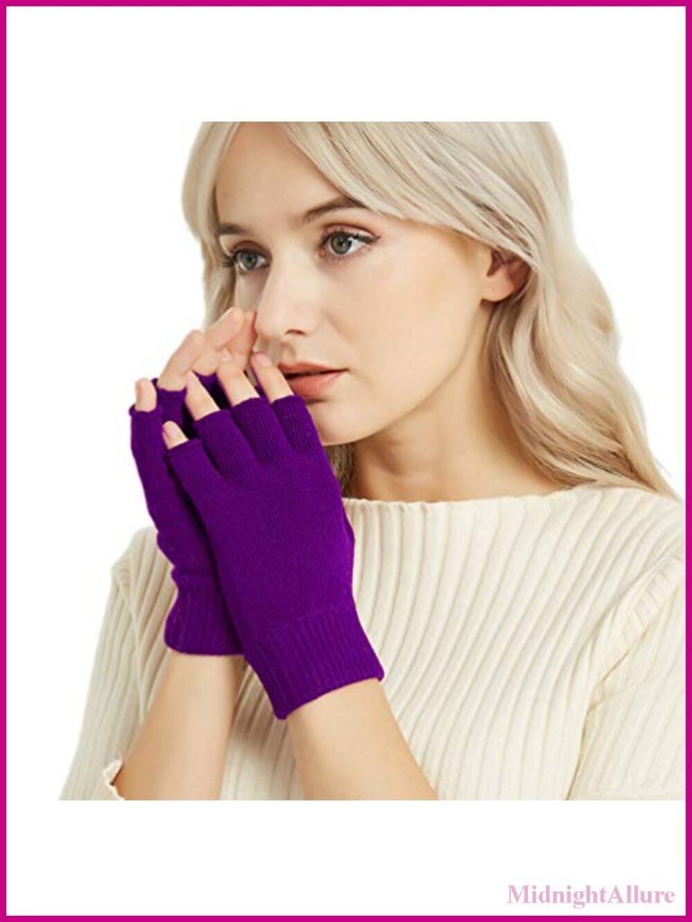 Wool Blend Fingerless Gloves Warm Arm Warmers Unisex Typing Gloves